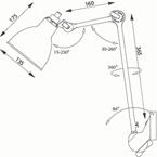 Lampe Gras - 222 Wall and Ceiling Lamp - Black